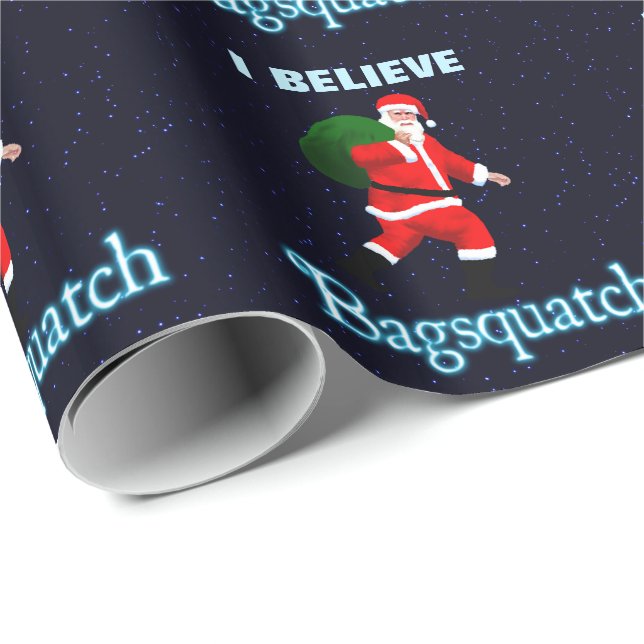 Papier Cadeau Père Noël - Bagsquatch (Coin rond)