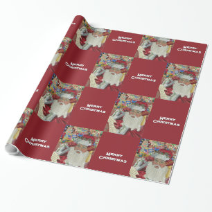 Papier Cadeau Père Noël Classique - Vérification Deux Fois Joyeu