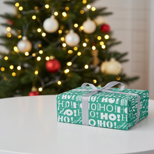 Papier Cadeau Père Noël Festive HO ! Oh ! Oh ! Salutation à Jade (Créateur téléchargé)