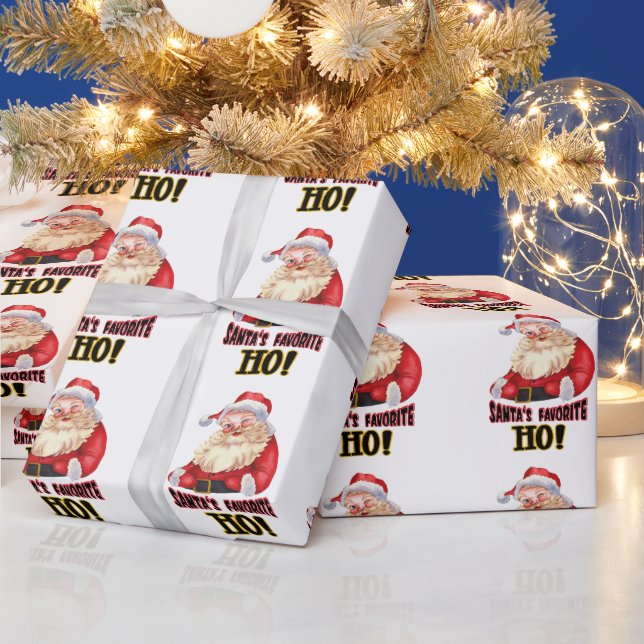 Papier Cadeau Père Noël - Ho favori (Vacances)
