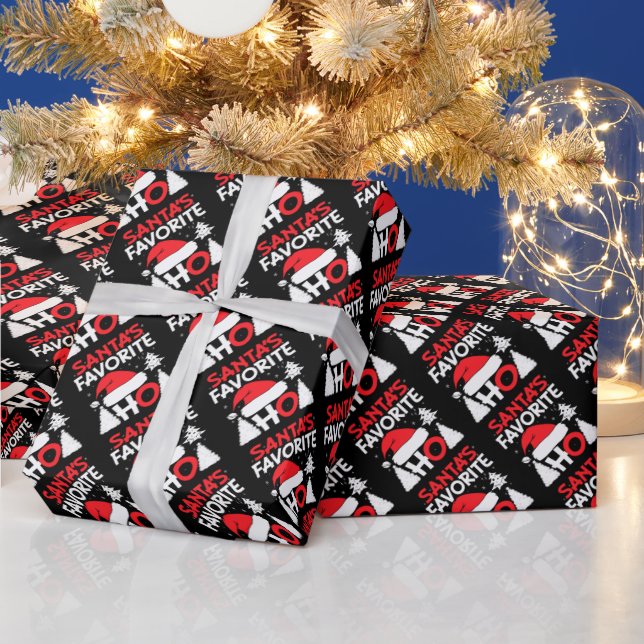 Papier Cadeau Père Noël - Ho favori (Vacances)