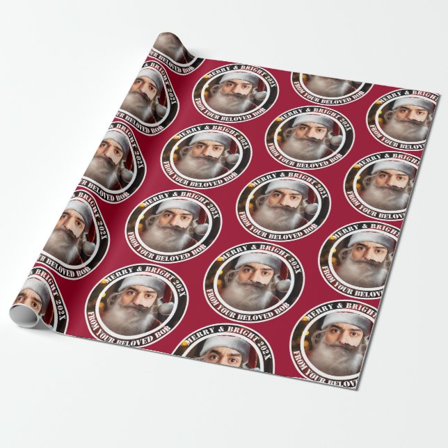 Papier Cadeau Père Noël instantanée ! Ajoute juste ton visage. (Déroulé)
