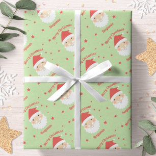 Papier Cadeau Père Noël Joyeux Noël Nom personnalisé