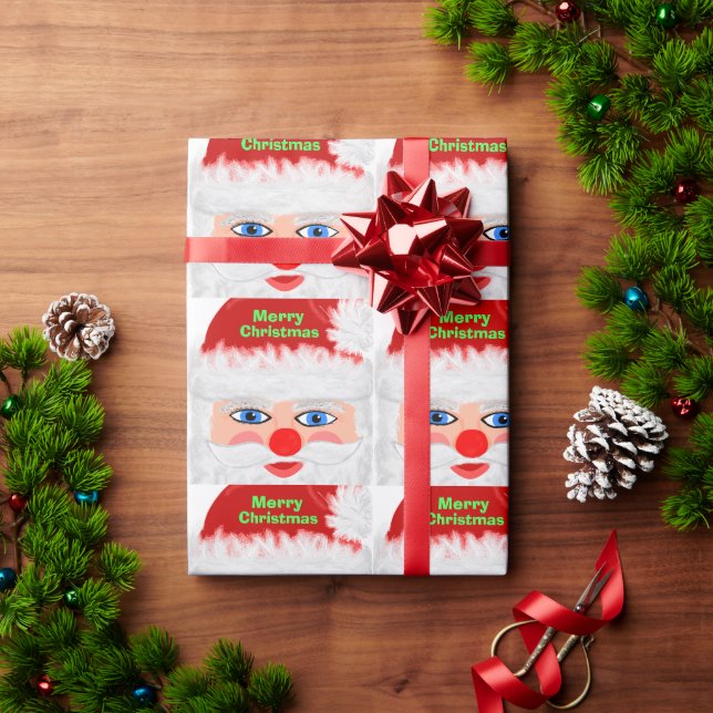 Papier Cadeau Père Noël Joyeux papier d'enveloppement de Noël (Cadeau de vacances)