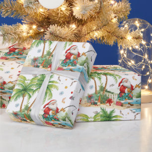 Papier Cadeau Père Noël Noël Pêche en été