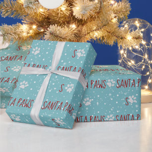 Papier Cadeau Père Noël Patrouilles sérigraphies de Noël avec ne