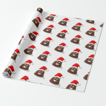 Papier cadeau père Noël Poo Emoji