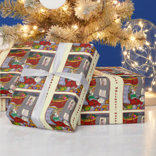 Papier Cadeau Père Noël Rencontre Mme Père Noël Papier à envelop