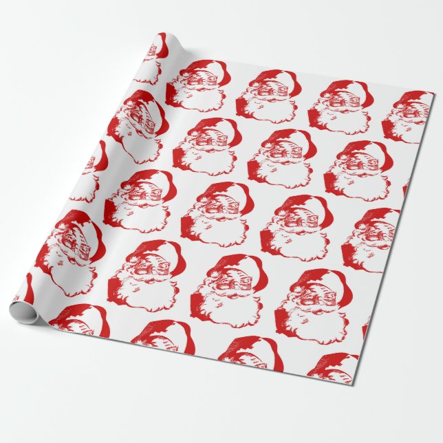 Papier Cadeau Père Noël rétro (Déroulé)
