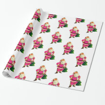 Père Noël rose pour Noël blanc