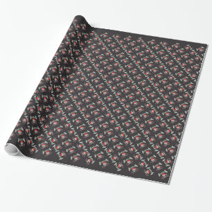 Papier Cadeau Père Noël Skull - Joyeux Noël