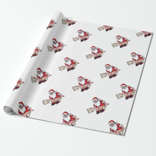 Papier Cadeau Père Noël Utilisation de toilettes