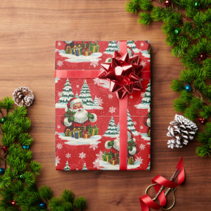 Papier Cadeau Père Noël vintage dégoûtée