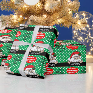 Papier Cadeau Père Noël vous regarde   Noël