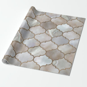 Papier Cadeau Perle et or marocain