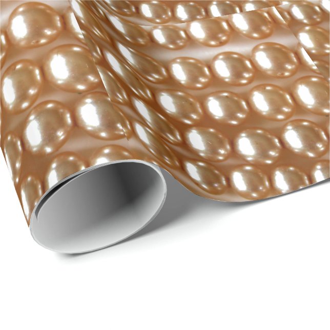 Papier Cadeau Perles - Bijoux vintages (Coin rond)