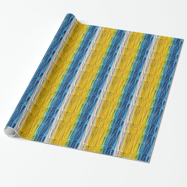 Papier Cadeau Perles colorées (Déroulé)