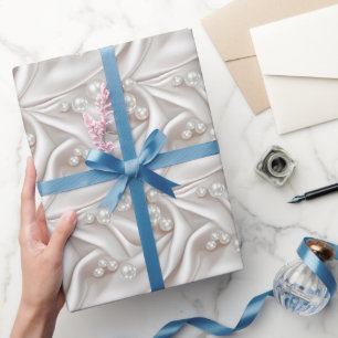 Papier Cadeau Perles et satin
