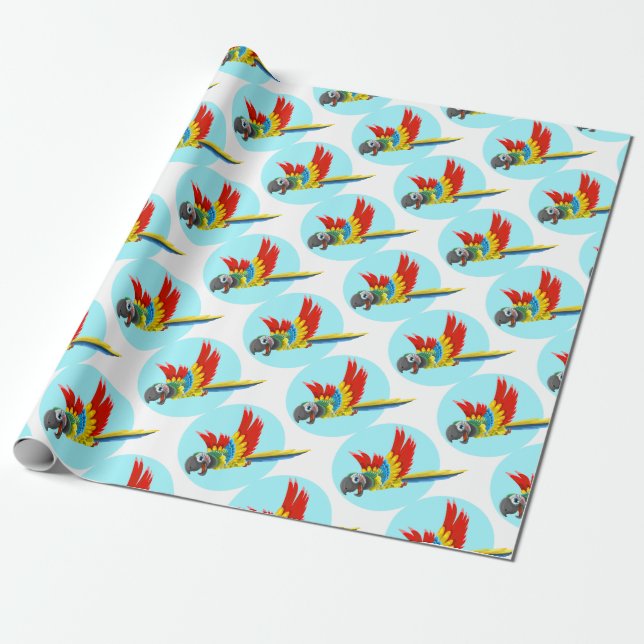 Papier Cadeau perroquet (Déroulé)