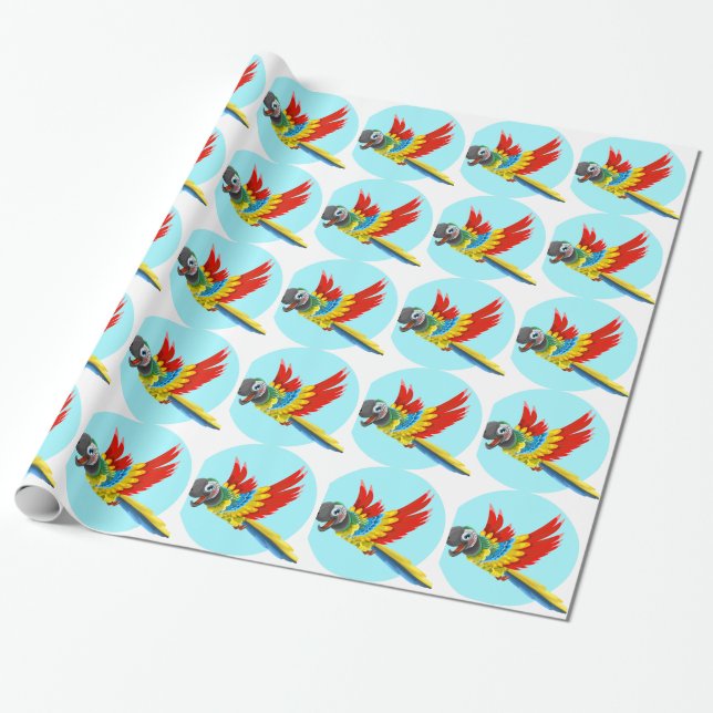 Papier Cadeau perroquet (Déroulé)