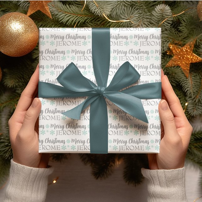 Papier Cadeau Personalized Christmas Wrapping Paper (Celebrate someone special this holiday with this personalized wrapping paper! )