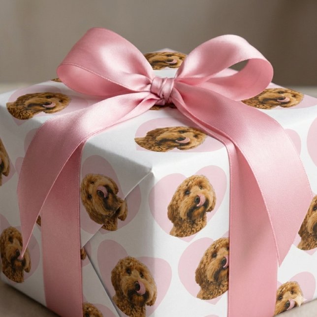 Papier Cadeau Personalized Dog Photo Valentine  (Créateur téléchargé)