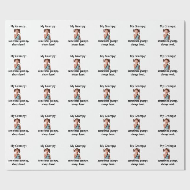 Papier Cadeau Personalized Granddaughter Grandpa Photo  (Plat)