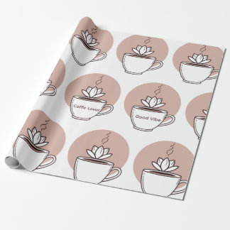 Papier Cadeau Personalized Wake Up Zen Coffee Wrapping Paper