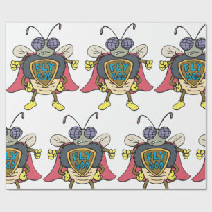 Papier Cadeau Personnage de super-héros volant dieu insecte vola