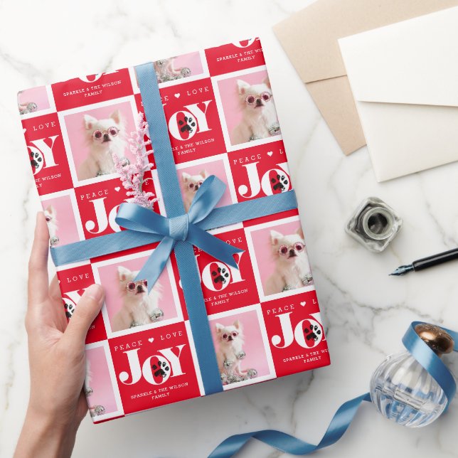 Papier Cadeau Personnalisé 2 Photo Pet Dog JOY (Cadeaux)
