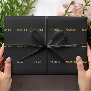 Papier Cadeau Personnalisé avec le nom de famille ou le surnom
