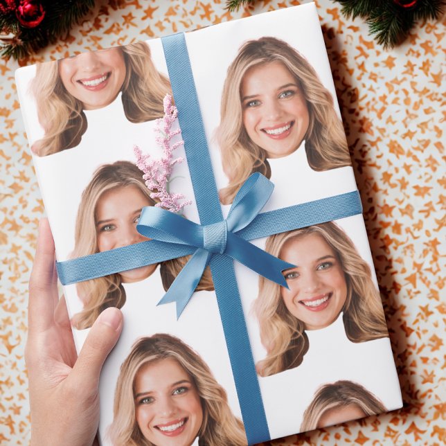 Papier cadeau personnalisé avec têtes drôles | Têt (Créateur téléchargé)