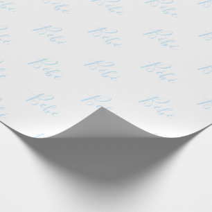 Papier Cadeau Personnalisé Blue Bebe Boy Elegant Baby Wrapy