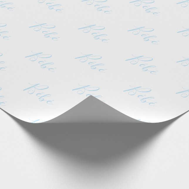 Papier Cadeau Personnalisé Blue Bebe Boy Elegant Baby Wrapy (Coin)