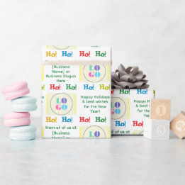 Papier Cadeau Personnalisé ! Ho ! Ho ! Logo de voeux de vacances