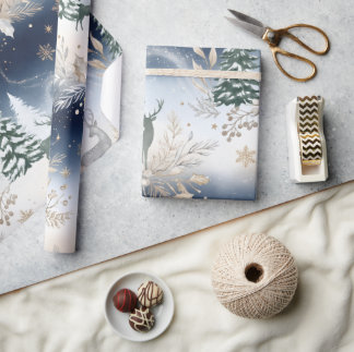 Papier Cadeau Personnalisé Noël Nom | Élégant