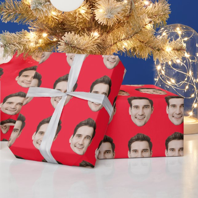 Papier Cadeau Personnalisé Visage Personnalisé Anniversaire Soir (Vacances)
