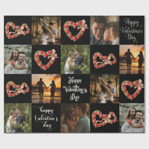 Papier Cadeau Personnaliser 10 Photos Heureuse Sainte-Valentin R