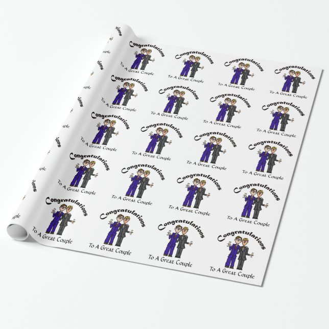 Papier Cadeau Personnaliser gaie de papier d'emballage de (Déroulé)