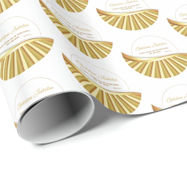 Papier Cadeau Personnaliser, Jubilé d'or de la vie religieuse, (Coin rond)
