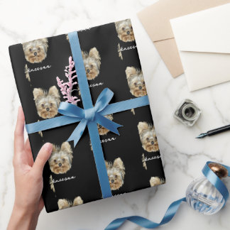 Papier Cadeau Personnalisez-le ! Photo et nom de l'animal en noi