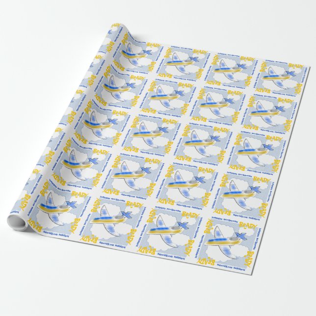 Papier Cadeau Personnalisez votre avion à réaction (Déroulé)