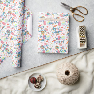 Papier Cadeau Personnellement Joyeux Anniversaire Souhaite Sur L