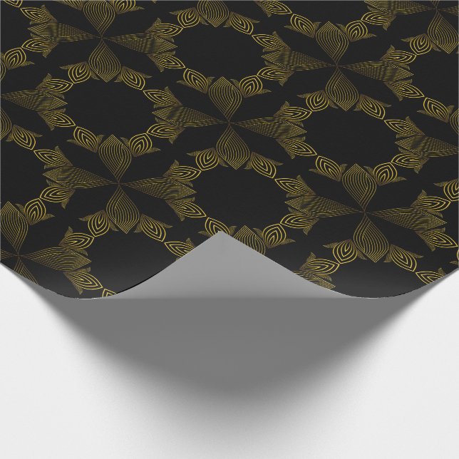 Papier Cadeau pétale de fleur d'or (Coin)