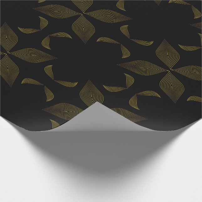 Papier Cadeau pétale de fleur d'or (Coin)