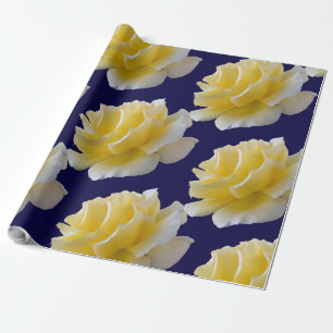 Papier Cadeau Pétales de rose jaune