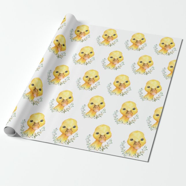 Papier Cadeau Petit bébé Canard (Déroulé)