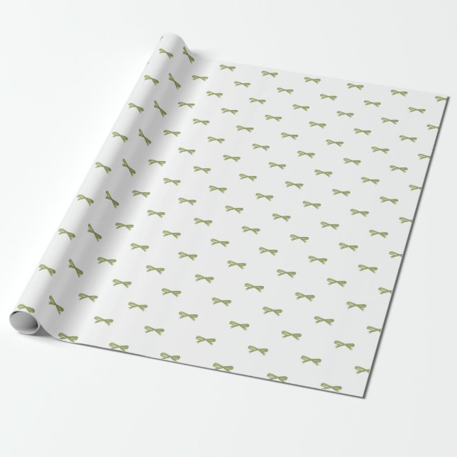 Papier cadeau Petit Bow vert (Déroulé)