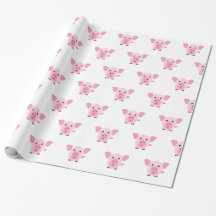 Petit cochon rose heureux mignon