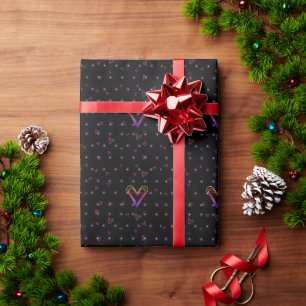 Papier Cadeau petit coeur coloré mignon